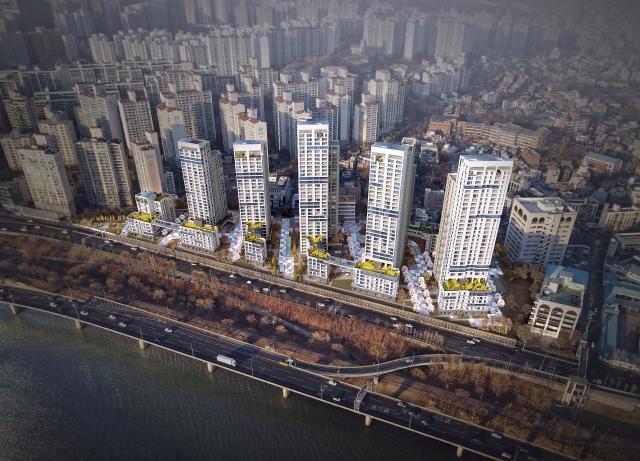 서울 용산구 산호아파트 재건축사업 조감도. /사진제공=서울시