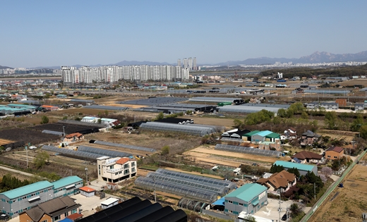 지난 8일 오후 2차 3기신도시 후보지로 거론되는 경기 김포시 고촌읍 일대. /사진=뉴스1