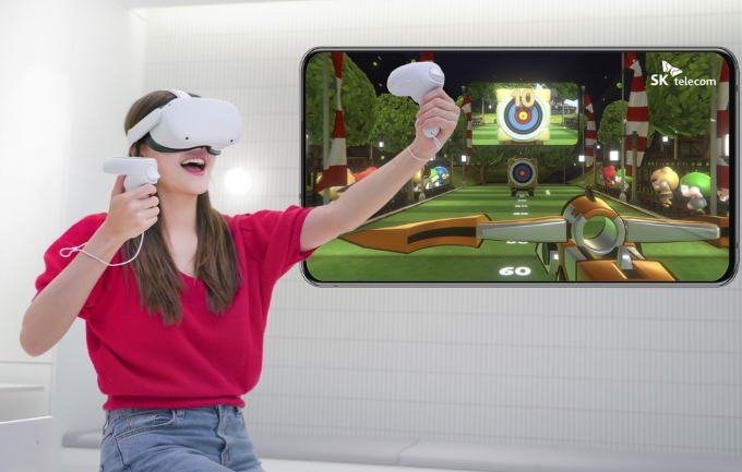 SK텔레콤이 VR벤처 게임업체 픽셀리티게임즈와 함께 공동 개발한 ‘크레이지월드VR’을 오큘러스 퀘스트 전용 게임으로 오는 9일 정식 출시한다. /사진제공=SK텔레콤