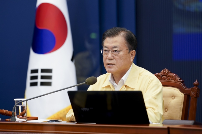 문재인 대통령이 지난 20일 오전 청와대에서 열린 국무회의에서 발언하고 있다./사진=뉴스1