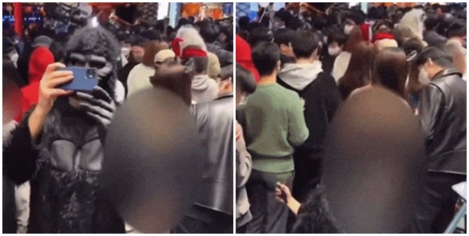 핼러윈 축제 당시 서울 용산구 이태원에서 여성의 엉덩이를 불법촬영한 이는 외국인인 것으로 알려졌다. /사진=커뮤니티 캡처