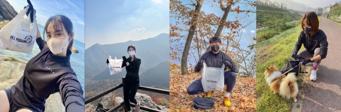 볼보자동차코리아가 친환경 사회공헌 활동으로 진행한 러닝 캠페인 ‘2021 헤이, 플로깅’ 관련 수익금 3억여원을 전액 기부했다. 사진은 행사에 함께했던 참여자들 모습. /사진=볼보자동차코리아