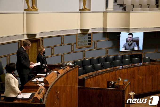 핀란드 의회가 나토 가입 여부를 표결에 부친다. © 로이터=뉴스1 © News1 정윤영 기자