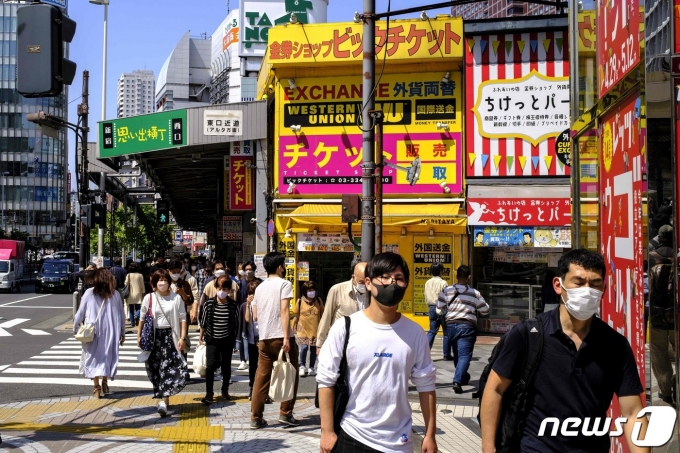 일본 도쿄 도심 모습. © AFP=뉴스1