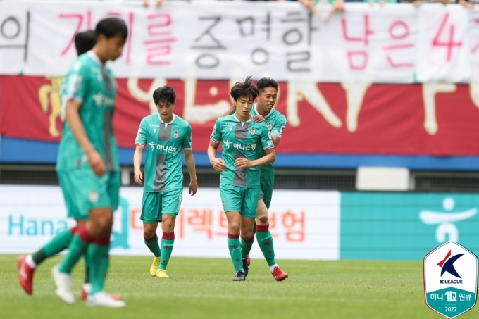 대전 하나시티즌의 마사(가운데)(한국프로축구연맹 제공)