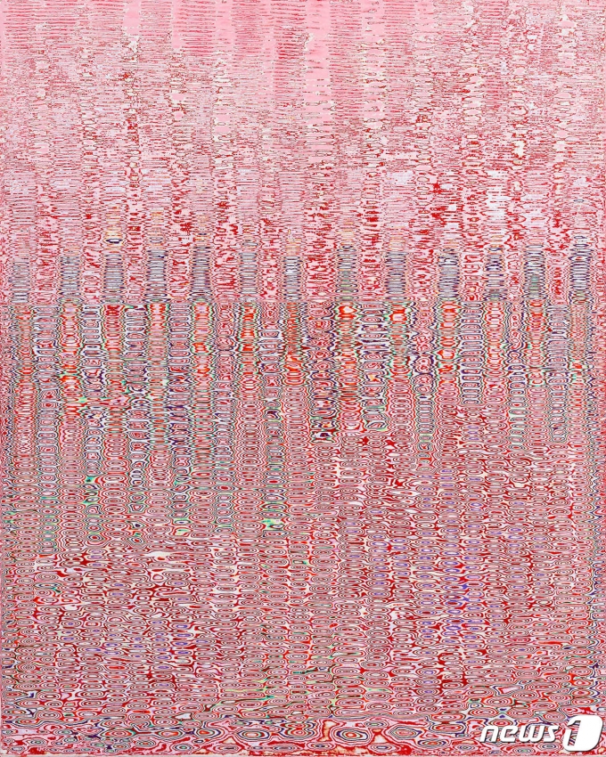 장광범, Reflet, 162.5 x 130.5cm, Acrylic on canvas, sanding, 2022(갤러리조은 제공)