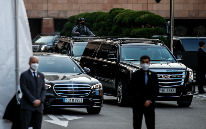 한국을 찾은 빈 살만 사우디 왕세자 일행의 차량행렬 /사진=뉴시스 정병혁 기자