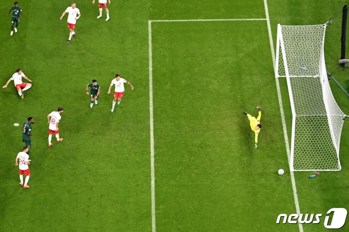 사우디-폴란드전 경기 장면 ⓒ AFP=뉴스1