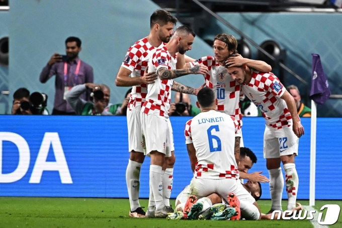 캐나다를 상대로 월드컵 처 승을 따낸 크로아티아. ⓒ AFP=뉴스1