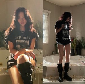 레드벨벳 슬기, 펑키한 하의실종 패션…압도적 퇴폐미