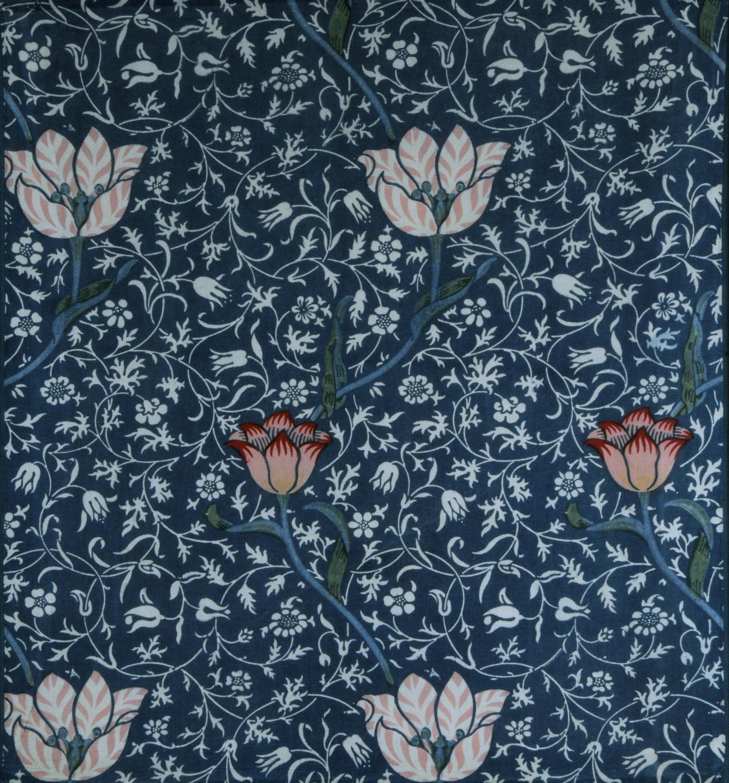 <Medway>, 1885, designed by William Morris for Morris & Co., cotton, indigo discharge and block-printed © William Morris Gallery, London Borough of Waltham Forest