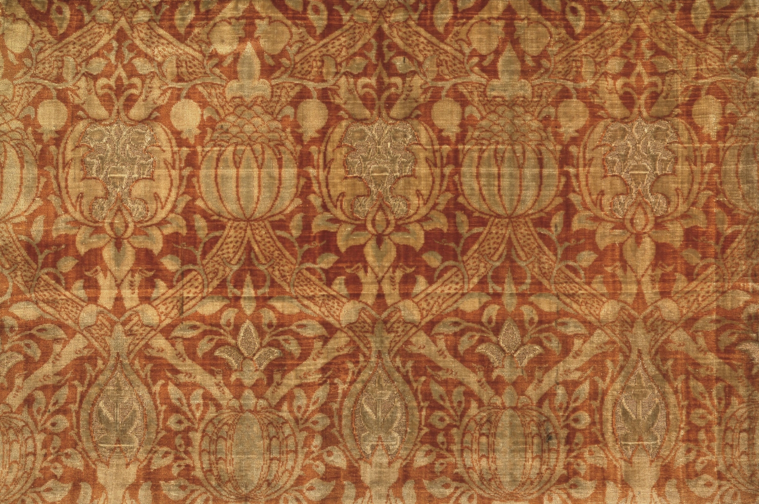 <Granada>, 1884, designed by William Morris, manufactured by Morris & Co., silk velvet brocade with silk thread © William Morris Gallery, London Borough of Waltham Forest