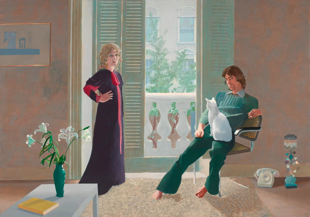 데이비드 호크니, <클라크 부부와 퍼시>, 1970–71, Acrylic on canvas 213.4 × 304.8 cm © David Hockney/Tate, U.K./Photo Credit: Richard Schmidt