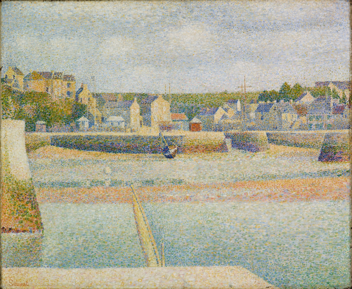 조루주 쇠라, ‘포르탕베생’ 연작 중 〈외항의 간조(Outer Harbour at Low Tide)〉, 1888, oil on canvas, Saint Louis Art Museum, Museum Purchase. Image: Saint Louis Art Museum