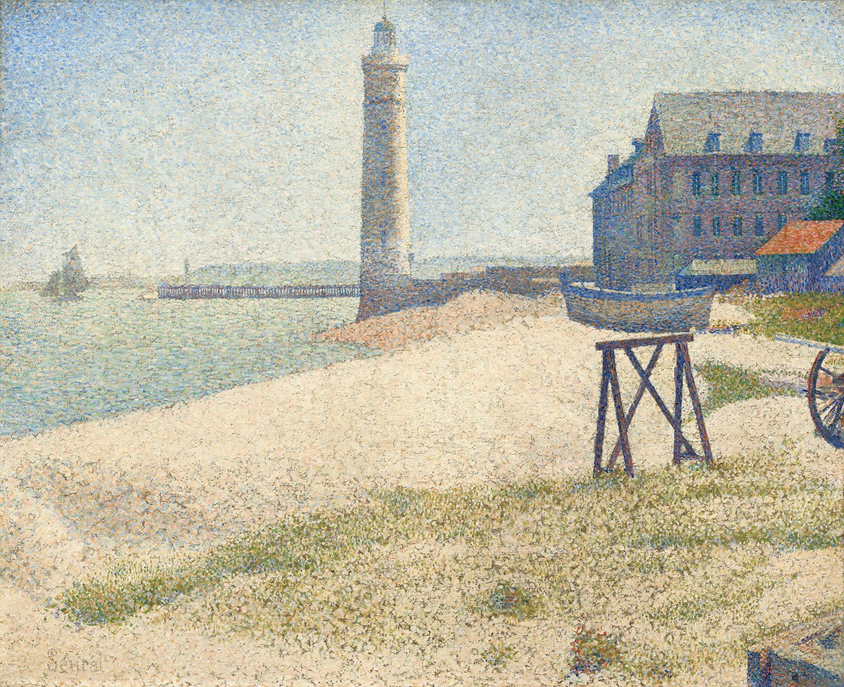 조르주 쇠라, 〈옹플뢰르의 등대(The Lighthouse at Honfleur)〉, 1886, oil on canvas, 66.7 x 81.9cm. Collection of Mr. And Mrs. Paul Mellon, National Gallery of Art, Washington D.C