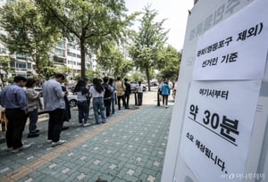 사전투표 첫날 오후 3시 투표율 14.05%…'역대 최고' 수준